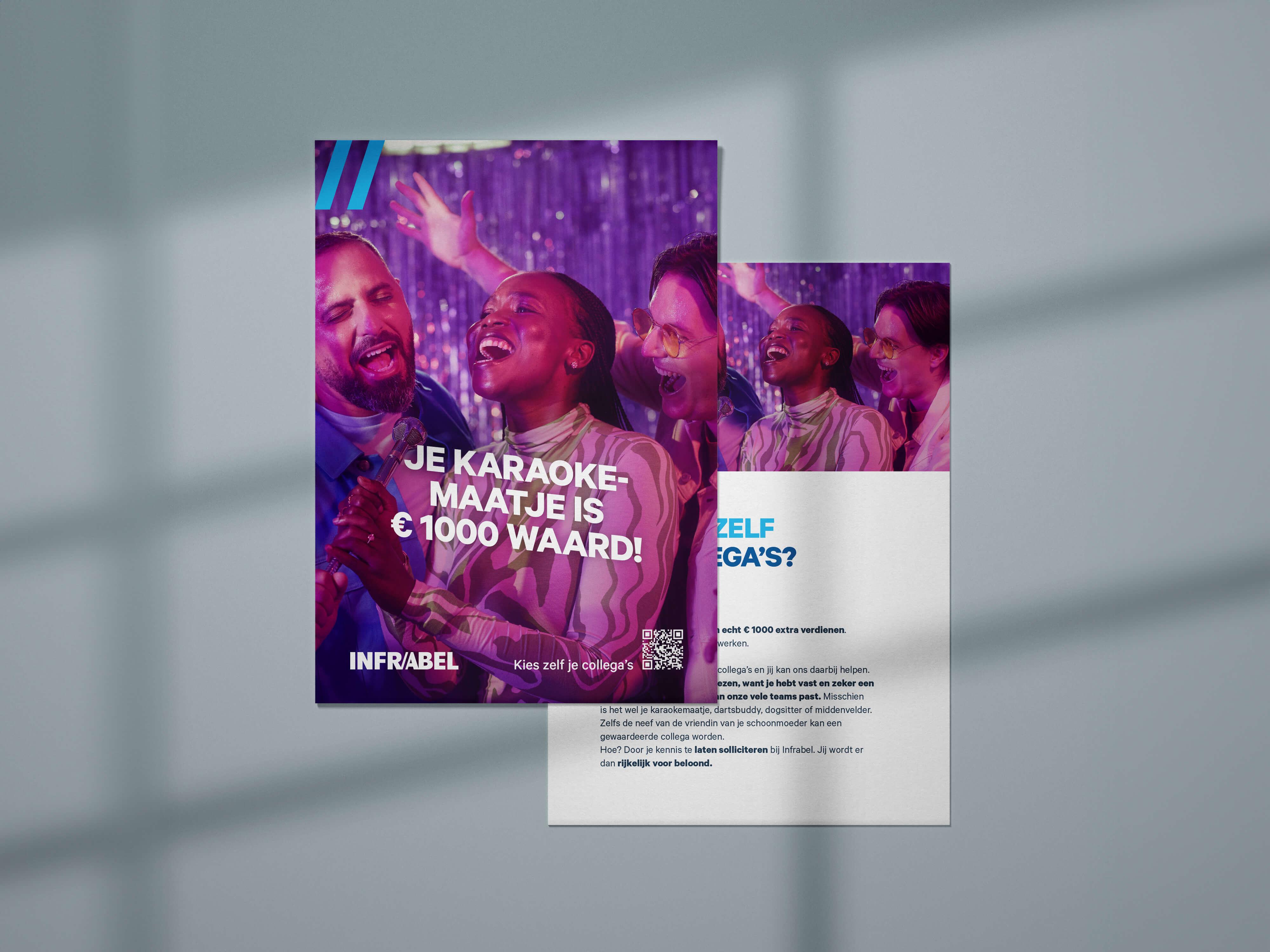 interne employer branding flyer voor een referralcampagne voor Infrabel