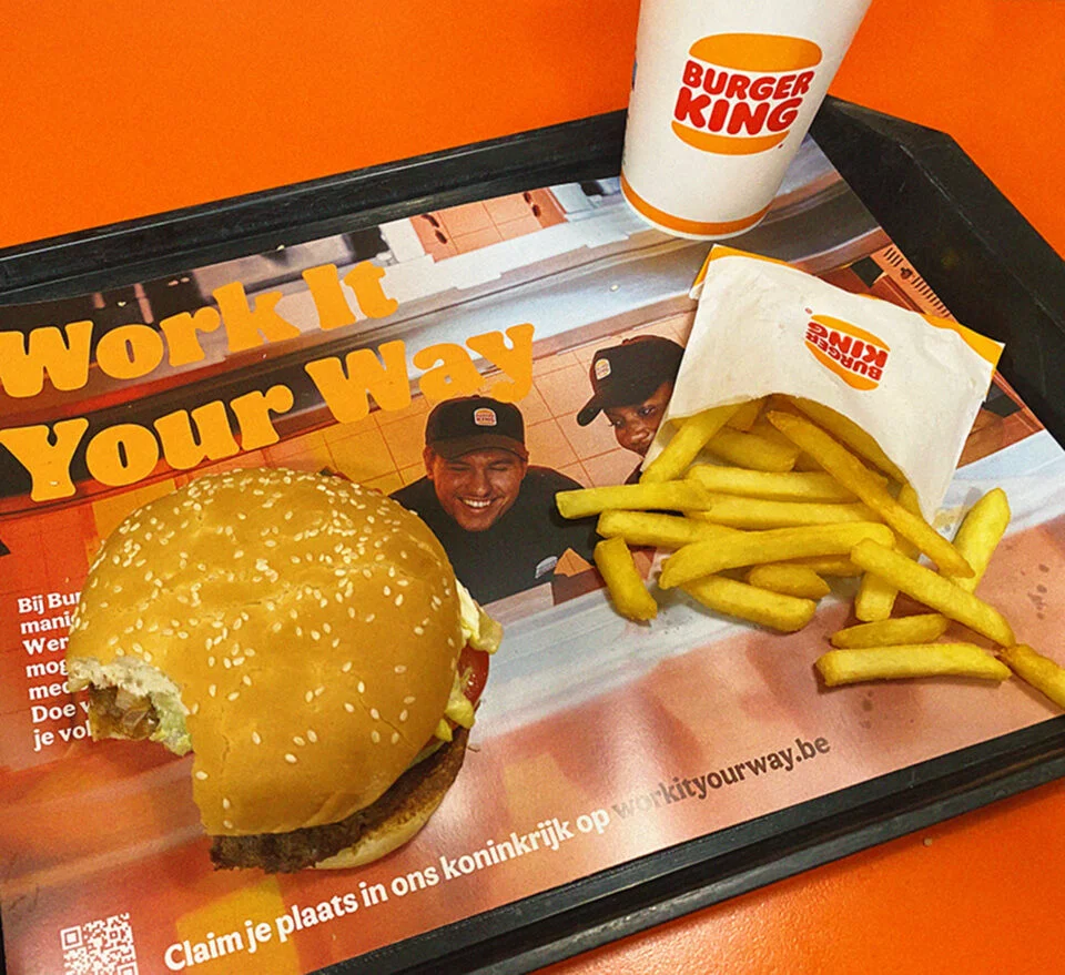 Branded placemat voor Burger King