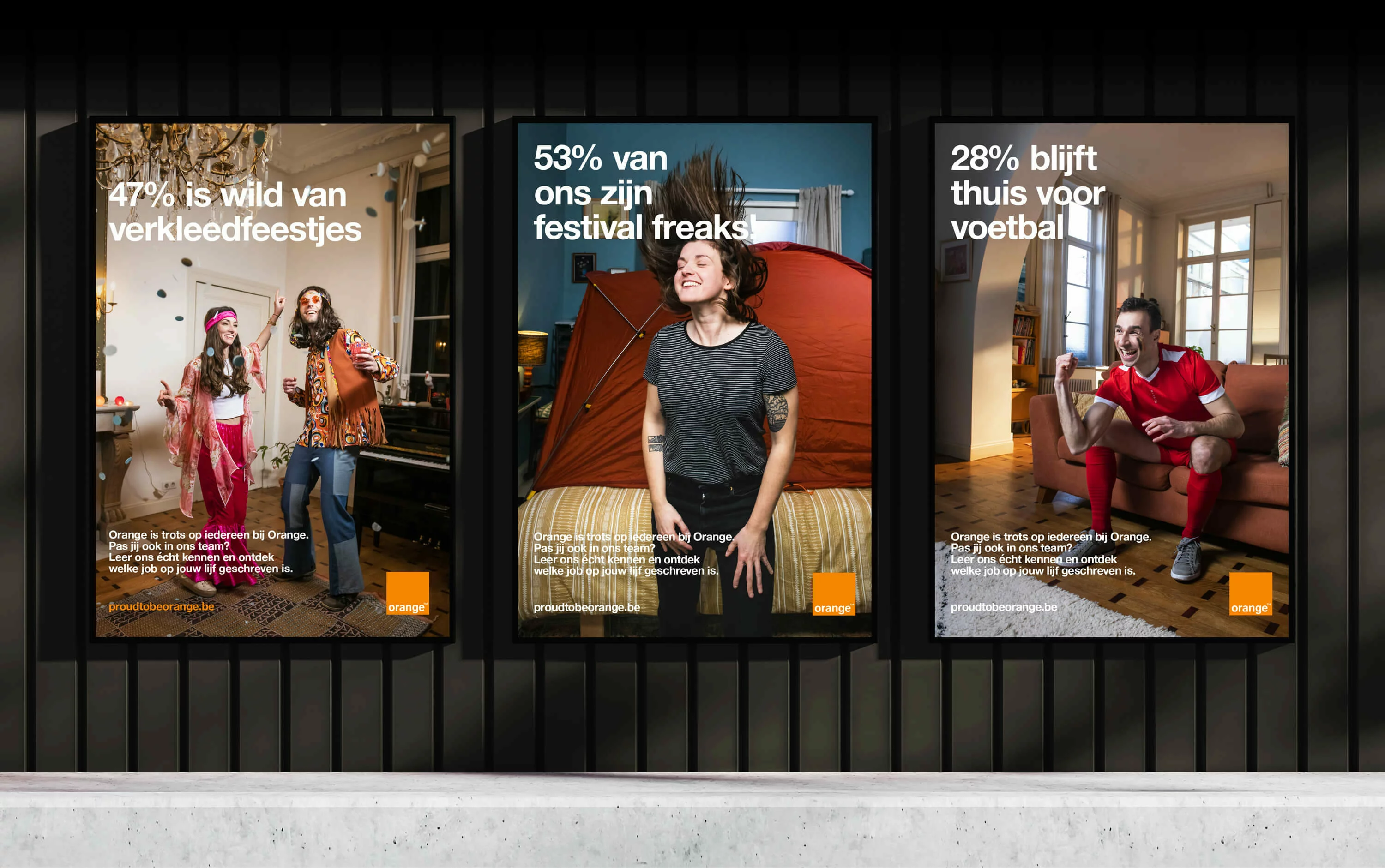 employer branding affiches van werknemers van Orange