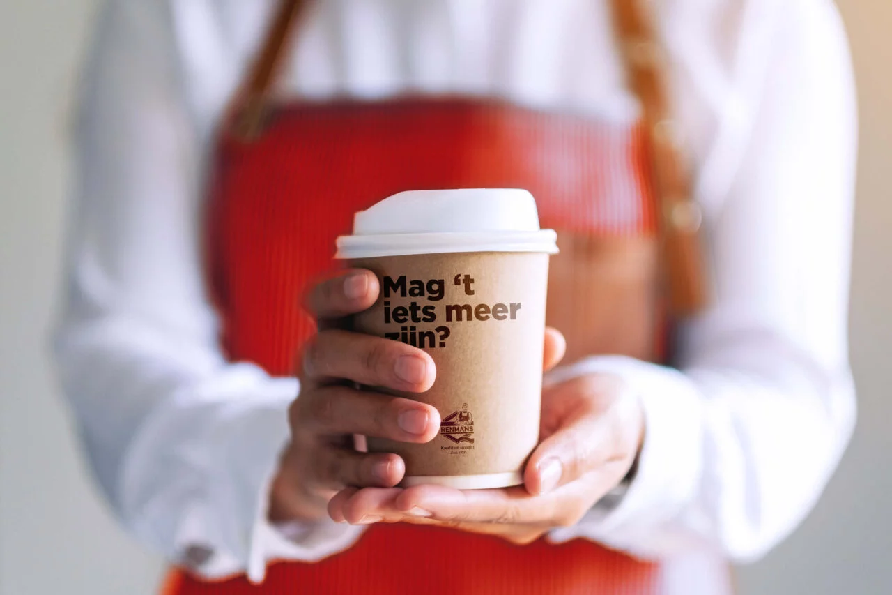 Employer branding gadget koffiebeker van Renmans